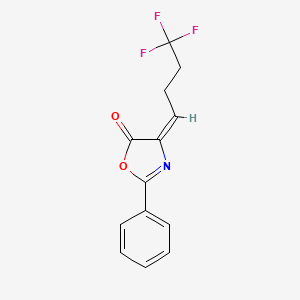 molecular formula C13H10F3NO2 B3039624 2-Phenyl-4-(4,4,4-trifluorobutylidene)-5(4H)-oxazolone CAS No. 122489-79-6