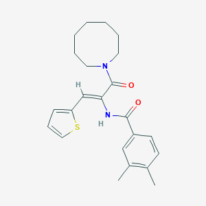 molecular formula C23H28N2O2S B303963 N-[1-(1-azocanylcarbonyl)-2-(2-thienyl)vinyl]-3,4-dimethylbenzamide 