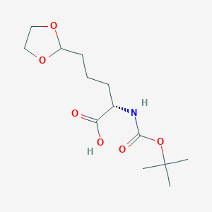molecular formula C13H23NO6 B3039634 Boc-L-allysine ethylene acetal CAS No. 1234692-79-5