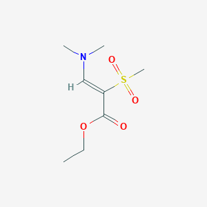 molecular formula C8H15NO4S B3039637 Ethyl 3-(dimethylamino)-2-methanesulfonylprop-2-enoate CAS No. 1240263-70-0