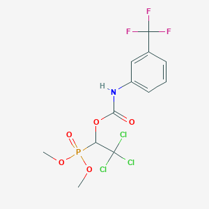 dimethyl [2,2,2-trichloro-1-({[3-(trifluoromethyl)anilino]carbonyl}oxy)ethyl]phosphonate