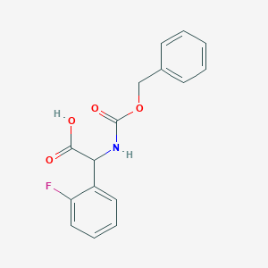 molecular formula C16H14FNO4 B3039645 N-(Z)-Benzyloxycarbonyl-2-fluorophenylglycine CAS No. 124441-53-8