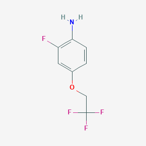 molecular formula C8H7F4NO B3039651 2-Fluoro-4-(2,2,2-trifluoroethoxy)aniline CAS No. 1248331-97-6