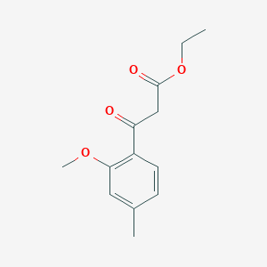 molecular formula C13H16O4 B3039654 Ethyl 3-(2-methoxy-4-methylphenyl)-3-oxopropanoate CAS No. 125041-96-5