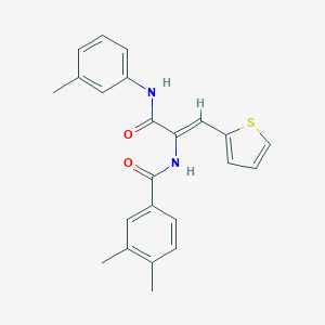 molecular formula C23H22N2O2S B303966 3,4-dimethyl-N-[2-(2-thienyl)-1-(3-toluidinocarbonyl)vinyl]benzamide 