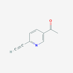molecular formula C9H7NO B3039660 1-(6-乙炔基吡啶-3-基)乙酮 CAS No. 1256786-43-2