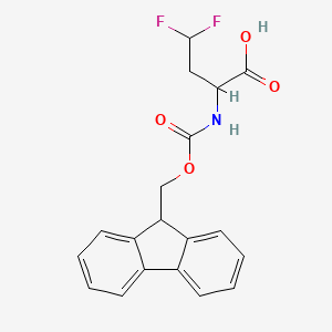 molecular formula C19H17F2NO4 B3039668 (R,S)-Fmoc-2-amino-4,4-difluoro-butyric acid CAS No. 1260640-43-4