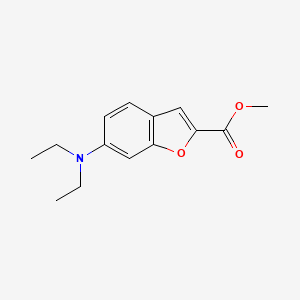 molecular formula C14H17NO3 B3039678 Methyl 6-(diethylamino)benzofuran-2-carboxylate CAS No. 126174-11-6