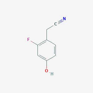 molecular formula C8H6FNO B3039680 2-(2-Fluoro-4-hydroxyphenyl)acetonitrile CAS No. 1261827-53-5