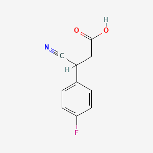 molecular formula C10H8FNO2 B3039687 3-Cyano-3-(4-fluoro-phenyl)-propionic acid CAS No. 1267271-26-0