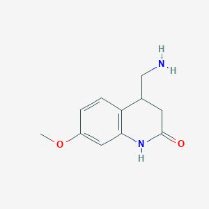 molecular formula C11H14N2O2 B3039688 4-(aminomethyl)-7-methoxy-3,4-dihydroquinolin-2(1H)-one CAS No. 1267316-28-8