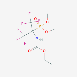 molecular formula C8H12F6NO5P B3039692 ethyl N-(2-dimethoxyphosphoryl-1,1,1,3,3,3-hexafluoropropan-2-yl)carbamate CAS No. 126912-07-0