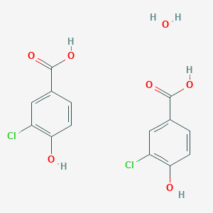 molecular formula C14H12Cl2O7 B3039707 3-Chloro-4-hydroxybenzoic acid hemihydrate CAS No. 128161-59-1