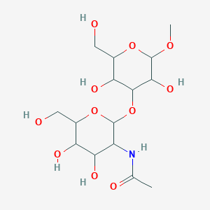molecular formula C15H27NO11 B3039738 N-[2-[3,5-二羟基-2-(羟甲基)-6-甲氧基氧杂环-4-基]氧基-4,5-二羟基-6-(羟甲基)氧杂环-3-基]乙酰胺 CAS No. 130234-67-2