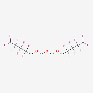 molecular formula C12H10F16O3 B3039740 1,1,2,2,3,3,4,4-Octafluoro-5-({[(2,2,3,3,4,4,5,5-octafluoropentyl)oxy]methoxy}methoxy)pentane CAS No. 130307-15-2