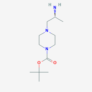molecular formula C12H25N3O2 B3039742 (R)-4-(2-Amino-propyl)-piperazine-1-carboxylic acid tert-butyl ester CAS No. 1303975-03-2