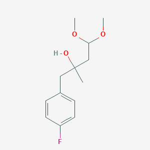 molecular formula C13H19FO3 B3039750 1-(4-Fluorophenyl)-4,4-dimethoxy-2-methylbutan-2-ol CAS No. 130723-18-1