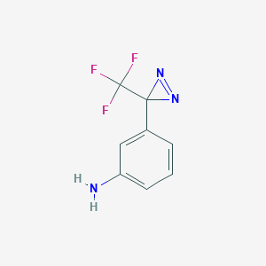 molecular formula C8H6F3N3 B3039753 3-(3-(三氟甲基)-3H-二氮杂环-3-基)苯胺 CAS No. 130973-96-5