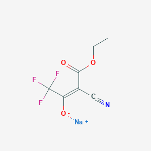 molecular formula C7H5F3NNaO3 B3039757 (E)-1-cyano-1-ethoxycarbonyl-3,3,3-trifluoropropen-2-olate Sodium CAS No. 1311283-96-1