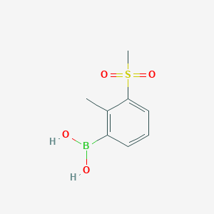 molecular formula C8H11BO4S B3039760 2-甲基-3-(甲磺酰基)苯硼酸 CAS No. 1313617-69-4
