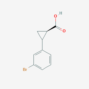 molecular formula C10H9BrO2 B3039763 (1R)-2-(3-溴苯基)环丙烷-1-羧酸 CAS No. 1314323-94-8