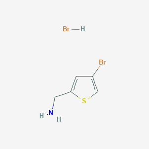 molecular formula C5H7Br2NS B3039764 （4-溴噻吩-2-基）甲胺氢溴酸盐 CAS No. 1314707-83-9