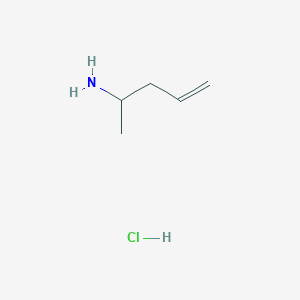 molecular formula C5H12ClN B3039768 Pent-4-en-2-amine hydrochloride CAS No. 1315366-25-6
