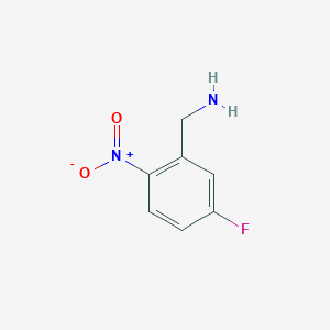 molecular formula C7H7FN2O2 B3039771 (5-氟-2-硝基苯基)甲胺 CAS No. 131780-92-2