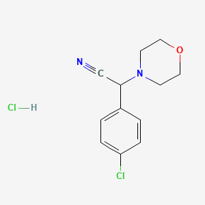 molecular formula C12H14Cl2N2O B3039787 (4-Chloro-phenyl)-morpholin-4-yl-acetonitrile hydrochloride CAS No. 1330171-75-9