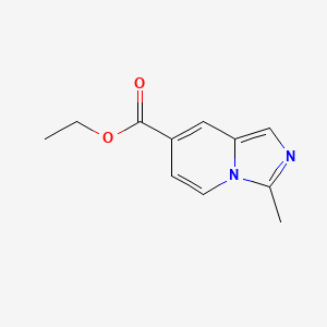 molecular formula C11H12N2O2 B3039790 3-甲基咪唑并[1,5-a]吡啶-7-羧酸乙酯 CAS No. 1330755-50-4