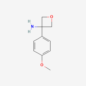 molecular formula C10H13NO2 B3039791 3-(4-甲氧基苯基)氧杂环-3-胺 CAS No. 1332920-57-6