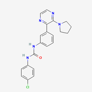 N-(4-chlorophenyl)-N'-[3-(3-pyrrolidin-1-ylpyrazin-2-yl)phenyl]urea