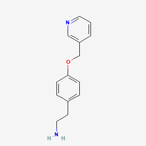 molecular formula C14H16N2O B3039809 2-[4-(Pyridin-3-ylmethoxy)phenyl]ethylamine CAS No. 1343316-76-6