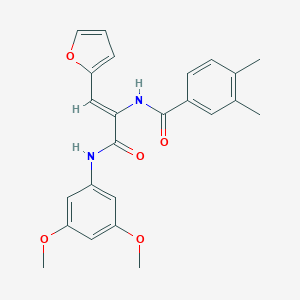 molecular formula C24H24N2O5 B303981 N-[1-[(3,5-dimethoxyanilino)carbonyl]-2-(2-furyl)vinyl]-3,4-dimethylbenzamide 