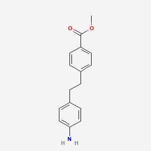 molecular formula C16H17NO2 B3039815 甲酸甲酯-4-(4-氨基苯乙基)苯甲酸甲酯 CAS No. 1346136-01-3