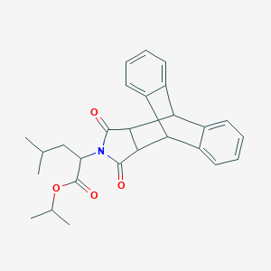 Propan-2-yl 2-(16,18-dioxo-17-azapentacyclo[6.6.5.0~2,7~.0~9,14~.0~15,19~]nonadeca-2,4,6,9,11,13-hexaen-17-yl)-4-methylpentanoate (non-preferred name)