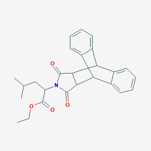 molecular formula C26H27NO4 B303983 Ethyl 2-(16,18-dioxo-17-azapentacyclo[6.6.5.0~2,7~.0~9,14~.0~15,19~]nonadeca-2,4,6,9,11,13-hexaen-17-yl)-4-methylpentanoate (non-preferred name) 