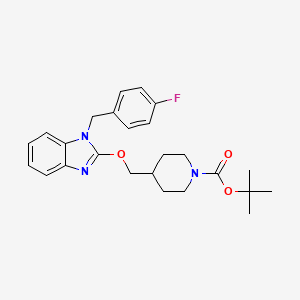 tert-Butyl 4-(((1-(4-fluorobenzyl)-1H-benzo[d]imidazol-2-yl)oxy)methyl)piperidine-1-carboxylate