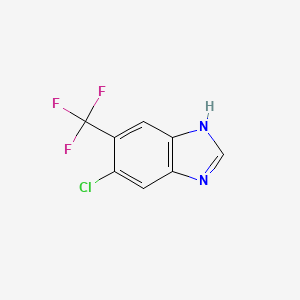 molecular formula C8H4ClF3N2 B3039840 5-Chloro-6-(trifluoromethyl)-1H-benzimidazole CAS No. 1360940-71-1