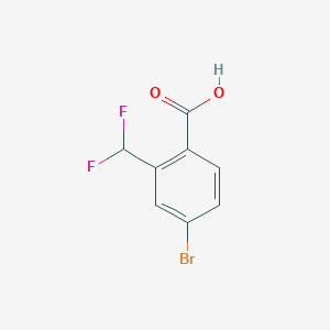 molecular formula C8H5BrF2O2 B3039844 4-Bromo-2-(difluoromethyl)benzoic acid CAS No. 1361938-40-0