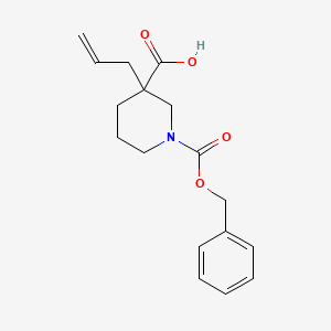 molecular formula C17H21NO4 B3039848 1-Cbz-3-allylpiperidine-3-carboxylic Acid CAS No. 1363166-12-4