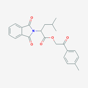 molecular formula C23H23NO5 B303985 2-(4-methylphenyl)-2-oxoethyl 2-(1,3-dioxo-1,3-dihydro-2H-isoindol-2-yl)-4-methylpentanoate 