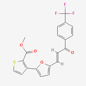 Methyl 3-(5-{3-oxo-3-[4-(trifluoromethyl)phenyl]prop-1-enyl}-2-furyl)thiophene-2-carboxylate