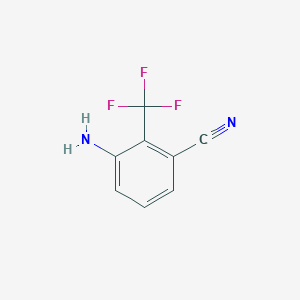 molecular formula C8H5F3N2 B3039858 3-Amino-2-(trifluoromethyl)benzonitrile CAS No. 1369869-39-5
