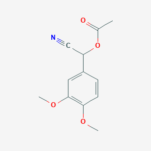molecular formula C12H13NO4 B3039869 alpha-Acetoxy-(3,4-dimethoxyphenyl)acetonitrile CAS No. 13782-40-6