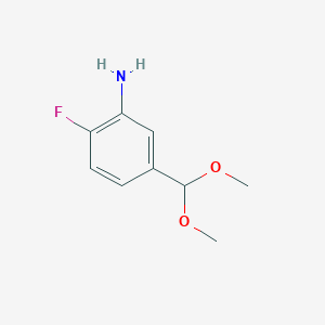molecular formula C9H12FNO2 B3039872 5-(Dimethoxymethyl)-2-fluoroaniline CAS No. 1378862-38-4
