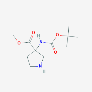 molecular formula C11H20N2O4 B3039876 Methyl 3-(Boc-amino)pyrrolidine-3-carboxylate CAS No. 1382035-21-3