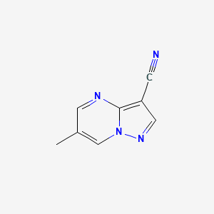 molecular formula C8H6N4 B3039878 6-甲基吡唑并[1,5-a]嘧啶-3-腈 CAS No. 138254-44-1