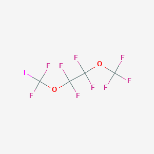 molecular formula C4F9IO2 B3039879 1-[Difluoro(iodo)methoxy]-1,1,2,2-tetrafluoro-2-(trifluoromethoxy)ethane CAS No. 138370-72-6