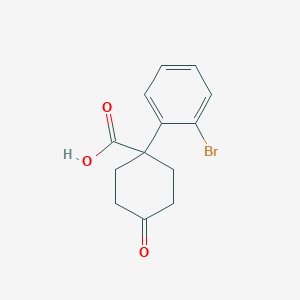 molecular formula C13H13BrO3 B3039883 1-(2-Bromophenyl)-4-oxocyclohexanecarboxylic Acid CAS No. 1385694-47-2